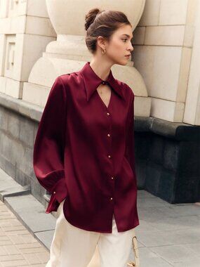 Sophisticated Wrap Midi Dress in Satin